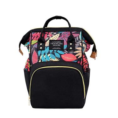 Imagem de Bolsa multifuncional para troca de bebê, bolsas para fraldas, mochila para fraldas, mochila multifuncional fashion 25 * 17 * 40cm para mamãe e papai Alta capacidade
