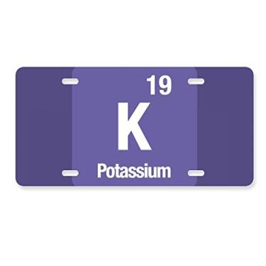 Imagem de DIYthinker K Potássio Elemento Químico Chem Placa Decoração Aço Inoxidável Automóvel
