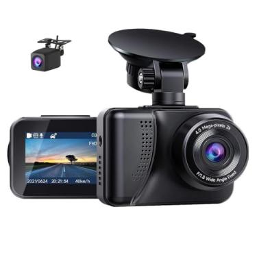 Imagem de XRC TECH Câmera de painel de 2 canais para carros, 2,5 K DVR WiFi GPS caixa preta câmera traseira 720p, gravador de vídeo de tela IPS 2.0, monitor remoto de 24 horas, detecção de movimento