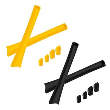 Imagem de Boldbright Kits de borracha de substituição para óculos de sol Oakley Flak Jacket XLJ OO9009 - amarelo e preto