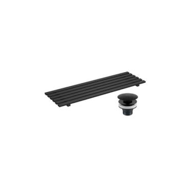 Imagem de Kit Complementar 2013 Bl Mt Com Grelha E Valvula Para Cuba L1044/l131 Black Matte - Deca