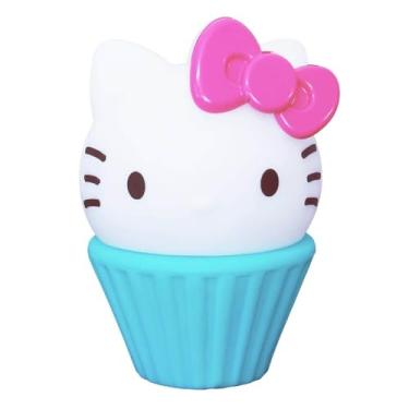 Imagem de Luminária Hello Kitty Cake Azul, Polietileno, Bivolt, LED ou Fluorescente até 15W, 31,5x28x21cm, 0,8kg