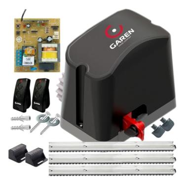 Imagem de Kit Motor de Portão Deslizante De Correr Completo 2 Controles 3m Cremalheira (220, Volts)