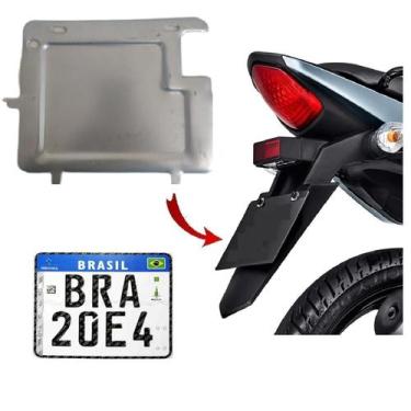 Imagem de Suporte Protetor Moldura Placa Moto Padrão Novo Mercosul Universal Hon
