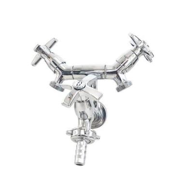 Imagem de Torneira Metal 3 Saídas MULTIUSO Tanque Tanquinho Máquina De Lavar - O