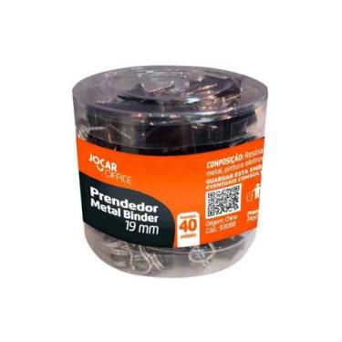 Imagem de Prendedor Metal Binder Preto 19Mm Pote/40 Un Jocar Office