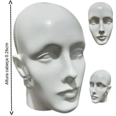 Imagem de Cabeça do manequim feminino adulto (cabeça moldada + suporte) na cor b