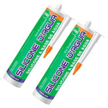 Imagem de Kit 2 Silicone Branco 450G Selante Acrílico Base De Água Branco - SBRI