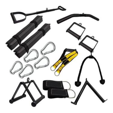 Imagem de Kit Personalizado Puxador Academia Cross Over Rei do Fitness