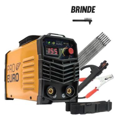 Imagem de Máquina de solda inversora 155amp 127v Pró Euro + 1kg eletrodo 6013 2,
