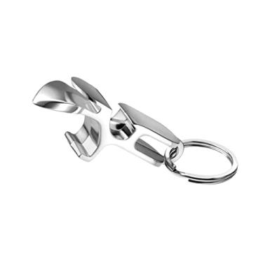 Imagem de Abridor de garrafas de espingarda de metal - Ferramenta de espingarda 4 em 1, abridor de abas de cerveja, abridor de garrafas, extremamente durável, jogos de bebida - prata