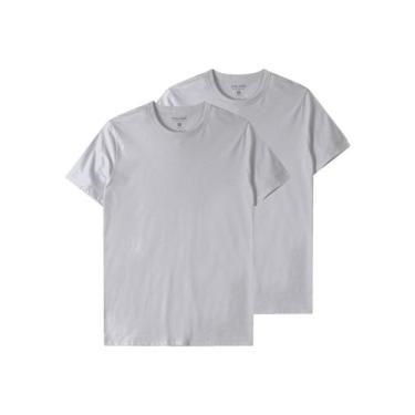Imagem de Kit com 2 Camisetas Masculina Malwee 1000015037, Branco, M