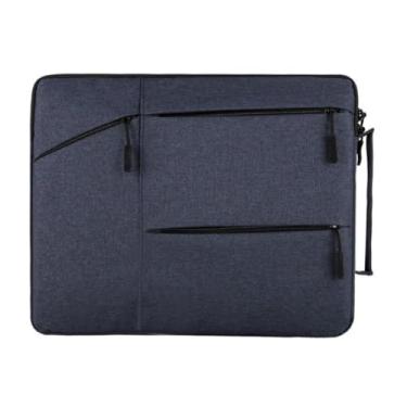 Imagem de Capa para Notebook Impermeável com Bolsos Frontais e Alçavarias cores MacBook Air Pro (Azul, 15.6)