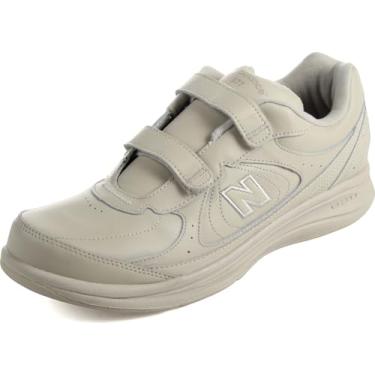 Imagem de New Balance Tênis de caminhada masculino 577 V1 com gancho e laço, Osso/Osso, 10.5 Wide