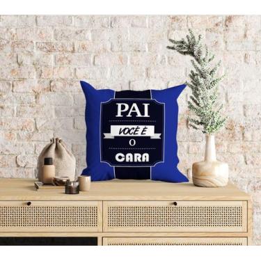 Imagem de Almofada com enchimento Azul Faixa Pai Você é o Cara - Core Decore