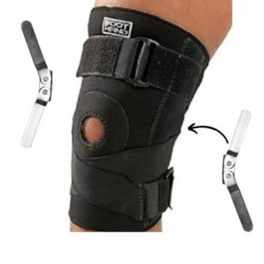 Imagem de Joelheira Neoprene Dobradiças E Cintas Cruzadas - FOOT HAND