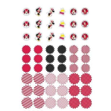 Imagem de Aplique Decorativo Festa Red Minnie Mouse 54 Unidades Regina