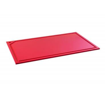 Imagem de Tabua polietileno canaleta e pegador de silicone vermelhos - 50 x 30 -