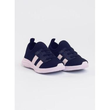 Imagem de Tênis Infantil Molekada Menino Marinho Esportivo Listrado, 23