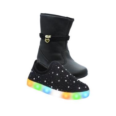 Imagem de Sapato Infantil e Bota Menina - KIT 2 PARES Tam 20 ao 34 - sapatinhos.