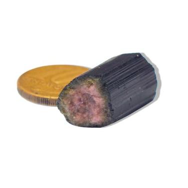 Imagem de Canudo Turmalina Melancia Pedra Natural 20 a 40mm Classe B - Cristaisd