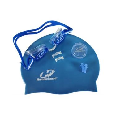 Imagem de Kit para Natação F. Scherer Set, Unissex, Hammerhead, Azul/Transparente, Tam Único