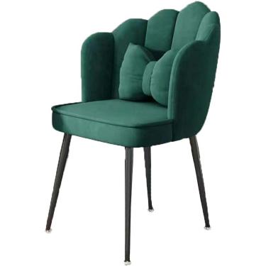 Imagem de Cadeira moderna de escritório doméstico Pernas grandes de metal Linda mesa de jantar Cômoda de maquiagem para sala de estar Cadeira de lazer com travesseiro para quarto Cadeiras de sala de e