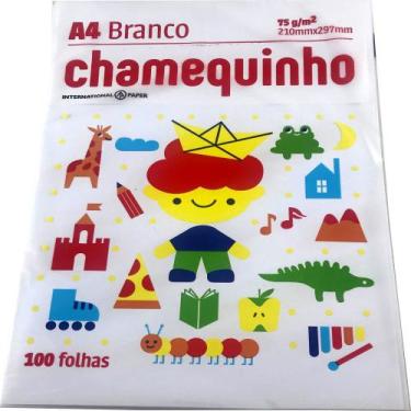 Imagem de Papel Sulfite Chamequinho Branco A4 PT 100 FL - Ipaper