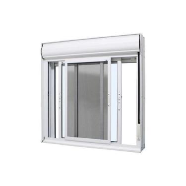 Imagem de Janela com Persiana Integrada em Alumínio Branco Caribe Max 120x150x14