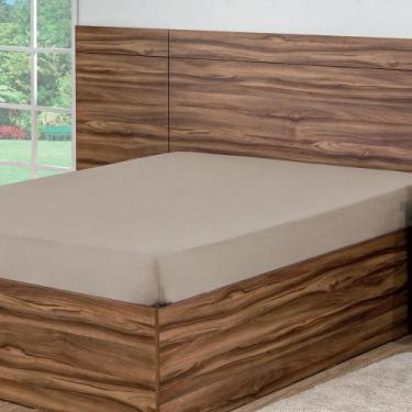 Imagem de Lençol com Elástico Solteiro Vapt-Vupt Cáqui 1 Peça - Bordados Ricardo