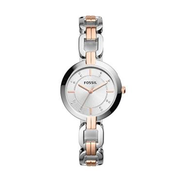 Imagem de Fossil Relógio feminino de quartzo de aço inoxidável Kerrigan, Prata/rosa,