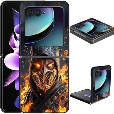 Imagem de Capa para Motorola Razr Plus 2024 - Capa fina e leve de policarbonato com design Fire Warrior - Capa protetora à prova de choque para Moto Razr 50 Ultra