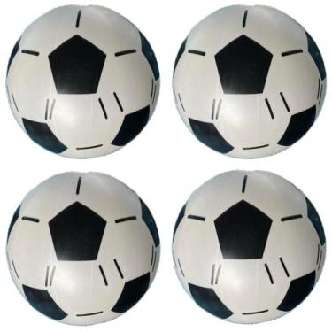 Imagem de 10 Bolas Vinil Preta/branca 23cm Decoração Festa - Central do atacado