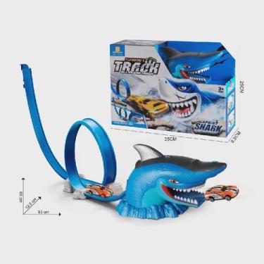 Imagem de Pista De Carrinho Infantil Com Looping Ataque Do Tubarão - Toy king - 