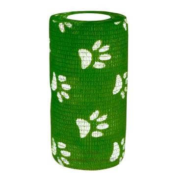 Imagem de Bandagem 10cm x 2mt - Patinhas Verde - Limed Mogi