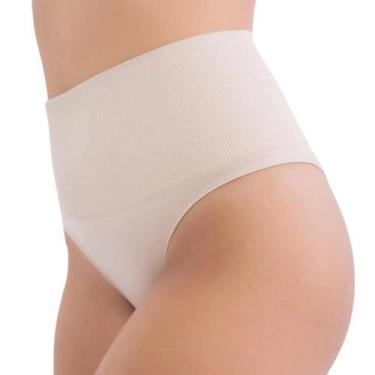 Imagem de Calcinha Alta Sem Costura DelRio 5050 Modeladora, Areia, G