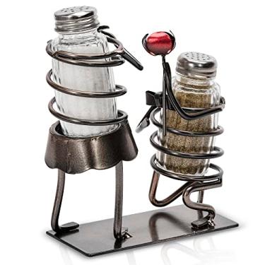 Imagem de Made Easy Kit Conjunto de coqueteleira para casal de sal e pimenta – Inclui 2 potes de especiarias (casal e rosa)