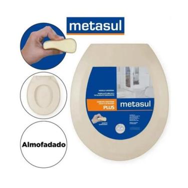 Imagem de Tampa Assento Vaso Sanitário Almofadado Oval Universal - Plus - Metasu