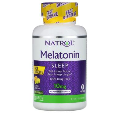 Imagem de Melatonina Natrol Importada 10mg 100 tabletes Sabor limao Citrus - Importado eua, Original