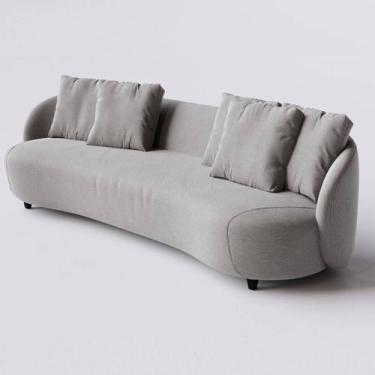 Imagem de Sofá Living Mônaco 2,60m em Linho Off white - Home Mobily