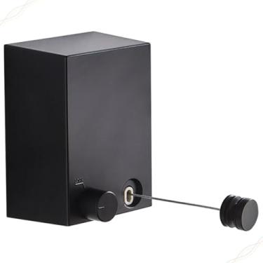 Imagem de Varal Retrátil Corda De Aço Inoxidável C/Suporte Parede(Preto,Kit 1)