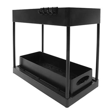 Imagem de Organizador de Pia Extraível PP Multicamadas Akozon - Rack de Armazenamento de Cozinha e Banheiro para Cosméticos, Materiais de Limpeza e Muito Mais | Design que Economiza Espaço