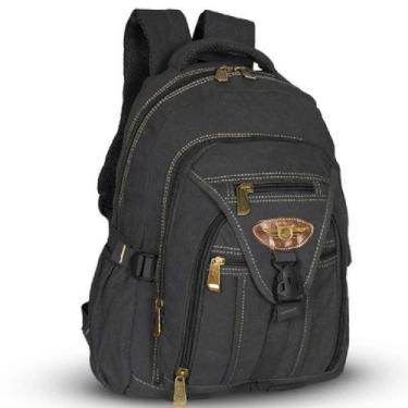 Imagem de Mochila Lona Grande Ferramenta Esporte Kvn Ja9606 Preto - Ello