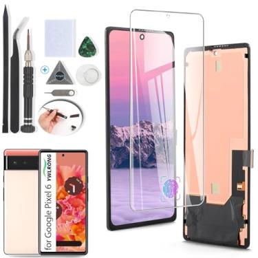 Imagem de YWLRONG Tela de substituição para Google Pixel 6 OLED tela LCD sensível ao toque digitalizador para Pixel 6 GB7N6 G9S9B16 com ferramentas (suporte a impressão digital)