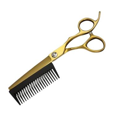 Imagem de Tesoura Para Cabelo De Alta Precisão - Tesoura Para Cortar Cabelo,Tesoura Dupla De Desbaste 2 Em 1 Com Pente Removível Para Crianças Idosos Homens Mulheres Esteticista Barbearia E Uso Doméstico
