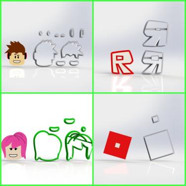 Imagem de Cortador Kit Roblox - 4 Modelos Modulares 6 Cm