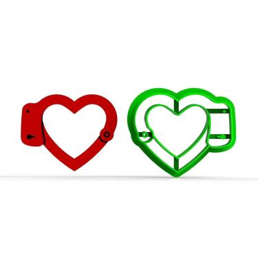 Imagem de Cortador Coração Algemas - Despedida De Solteiro