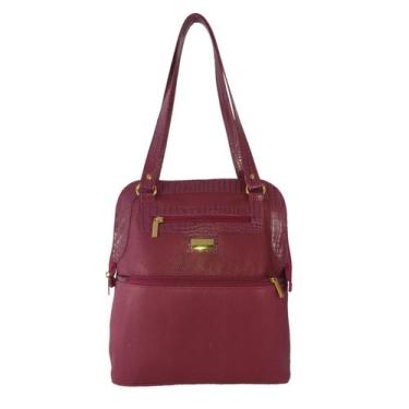Imagem de Mochila Bolsa Topgrife Couro Bordô - AC SHOES