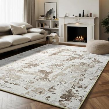 Imagem de Tapetes de área de 20 x 25 cm para sala de estar, lavável na máquina, tapete grande para quarto, macio e moderno para sala de aula, sala de jantar, sala de jogos infantil, escritório, antiderrapante