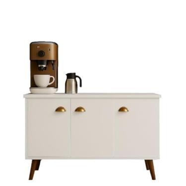 Imagem de Aparador Buffet 3 Portas com Pés Retro (BRANCO)